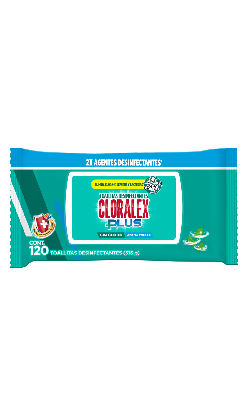 120 toallitas desinfectantes Cloralex