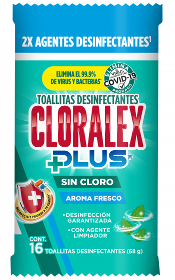 Toallas húmedas desinfectantes sin cloro Cloralex